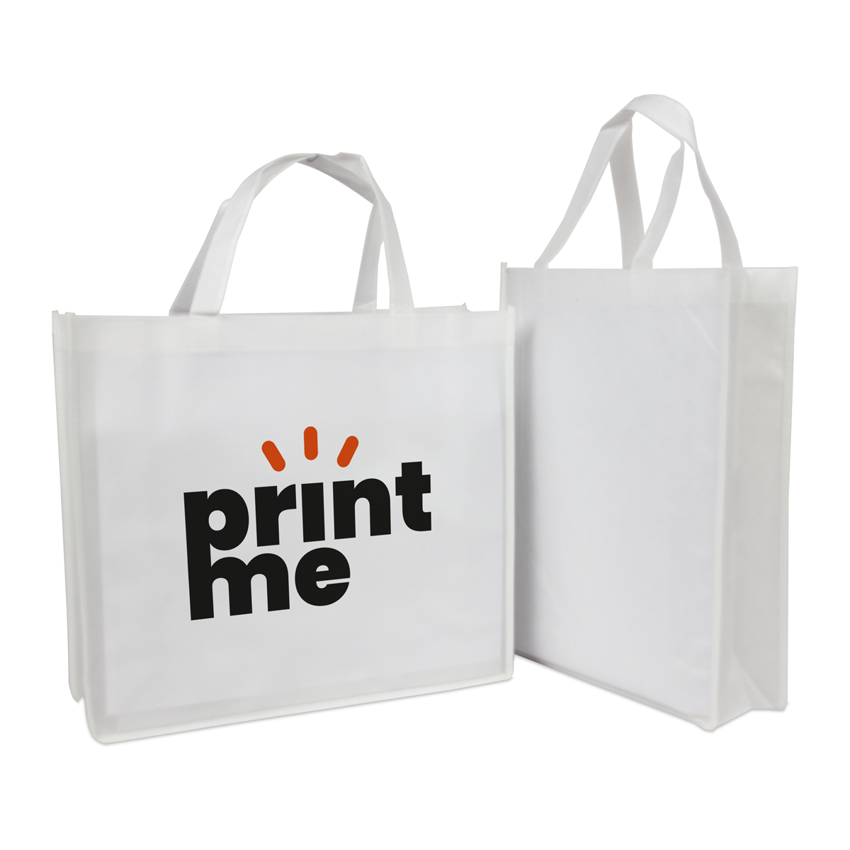 Non woven shopping bags White